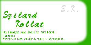szilard kollat business card