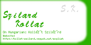 szilard kollat business card